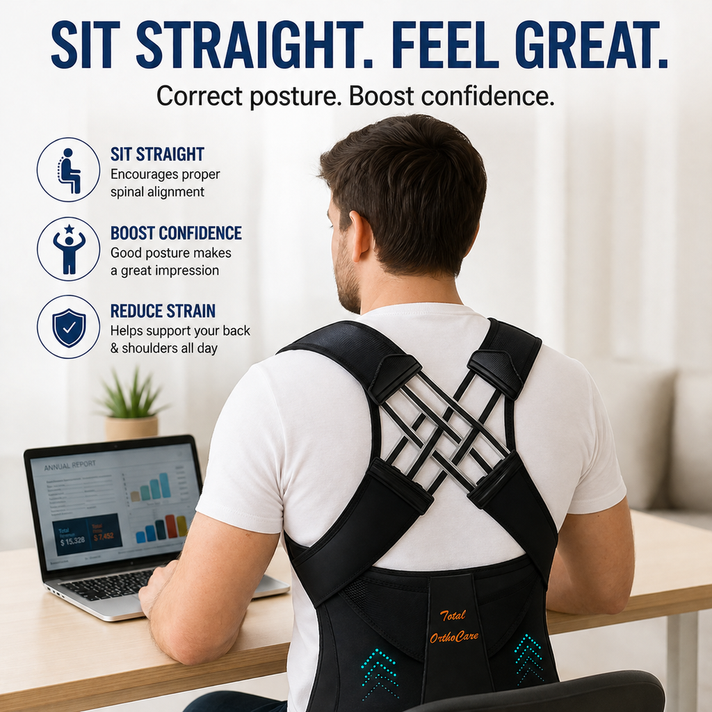 Posture Corrector Belt – Adjustable Back & Shoulder Support Brace | Free Size