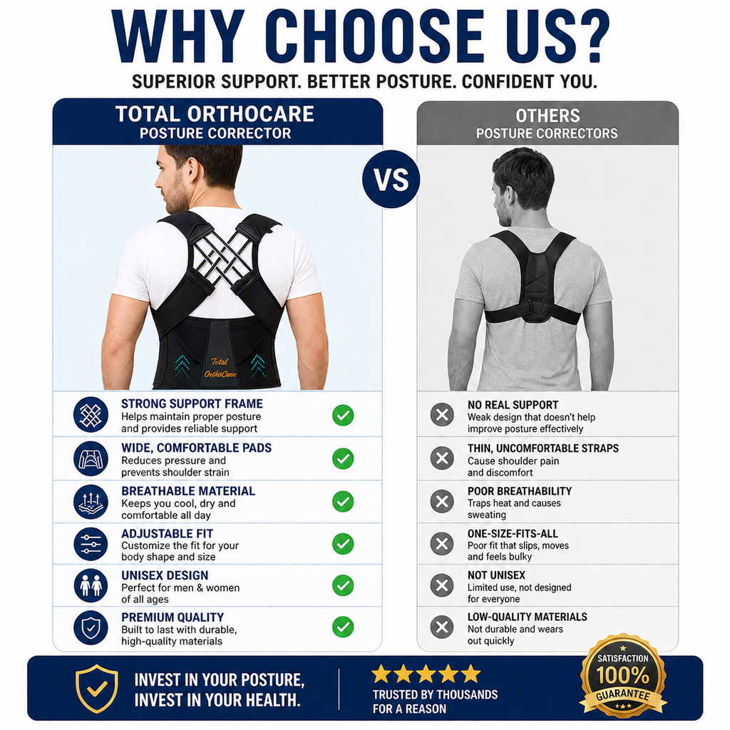 Posture Corrector Belt – Adjustable Back & Shoulder Support Brace | Free Size