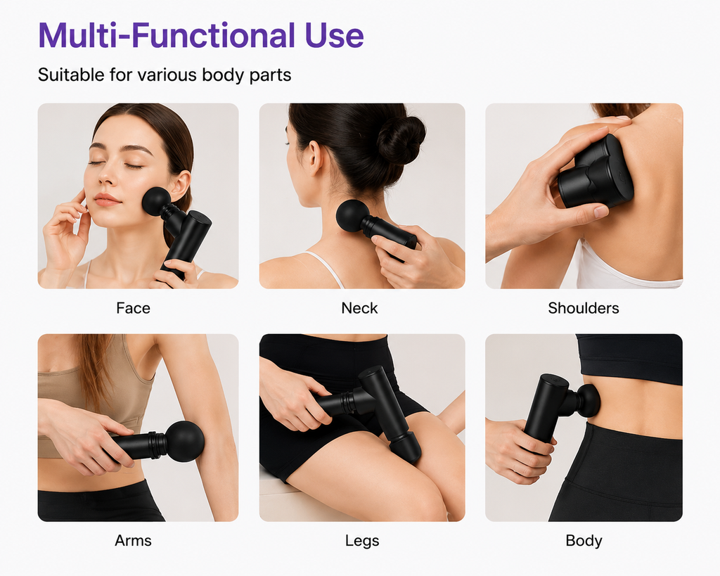 Mini Facial Massage Gun – Portable Deep Relaxation & Muscle Relief Device